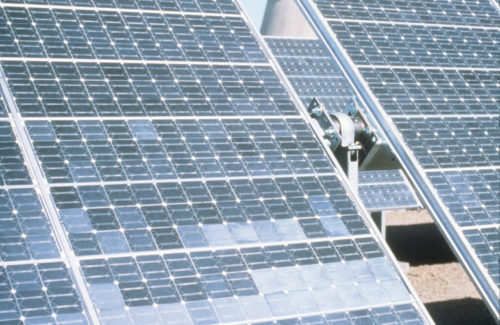 A Department of Energy archive photo of ARCO Solar panels